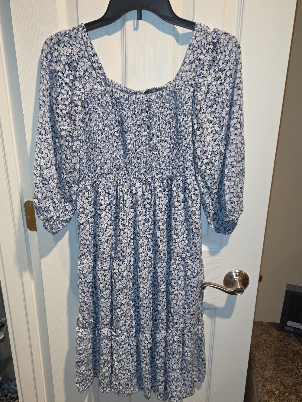 Pigalle Floral Smocked Midi Dress